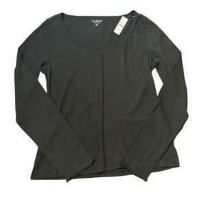 J. Crew Women’s Tissue Crepe Long-sleeve Scoop neck T-shirt Size XL NWT #CF435